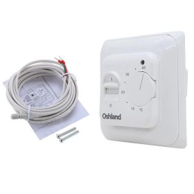    TERMOSTATO BIANCO PER TAPPETI RISCALDANTI PELLICOLE RISCALDANTI fino a 16A 3,6kW