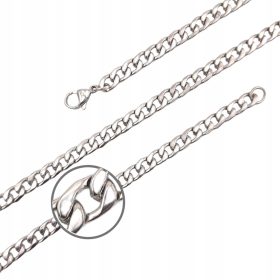    CATENA IN ARGENTO DA UOMO, ACCIAIO CHIRURGICO, SPESSA, 50 cm/5 mm, 316L