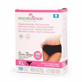    MASMI Mutandine mestruali in cotone biologico, taglia XL, 1 pz.