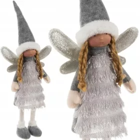    Figurina di angelo fata natalizia elfo aiutante di Babbo Natale decorazione 40 cm XL