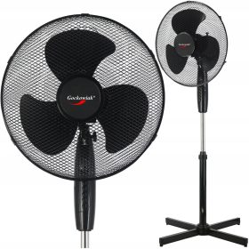    VENTILATORE DA TERRA VENTILATORE DA TERRA NERO POTENTE SILENZIOSO GRANDE 3 MODALITÀ 40 cm