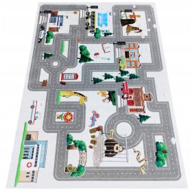    TAPPETO 100x150 STRADE STRADE AUTO CITTÀ ANTISCIVOLO PER BAMBINI