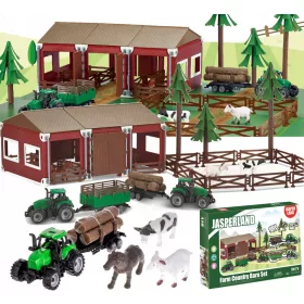  Fattoria, fattoria, stalla, set di 2 trattori