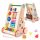  CAMMINATORE CAVALCABILE SPINTINO IN LEGNO PER BAMBINI PUZZLE CUBO SENSORIALE + adesivi Classic EcoKidWood, 1 pz.