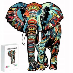    PUZZLE IN LEGNO PER BAMBINI ADULTI 121 PEZZI ELEFANTE REGALO PER BAMBINI