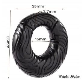    Plug tunnel etno tribale gancio peso cerchio orecchino clicker nero