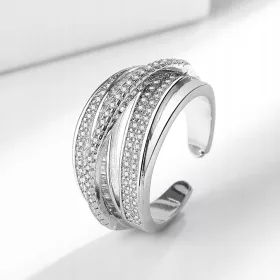   Anello da donna dal design di lusso, argento S925, zircone 5A