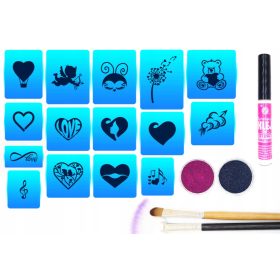    Set n. V1 polvere di colla per modelli di tatuaggi glitterati