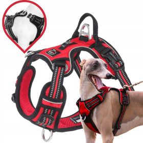    Pettorina per cani tipo guardia MONTANA STRONG solida PREMIUM Lalazoo rossa M