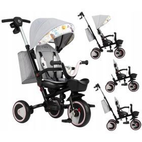    Triciclo 5 in 1 - MoMi INVIDIA BLU NAVY - CESTO GIREVOLE A 360°