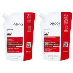  Shampoo Ricostruttivo VICHY DERCOS Energy+Aminexil, Duo Refill 500ml ciascuno