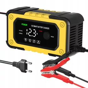    Caricabatterie per auto intelligente, mantenitore di batteria, ventola di raffreddamento da 12 V 6 A