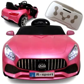    AUTO A BATTERIA VERNICIATA ROSA, AUTO TELECOMANDATA PER BAMBINI