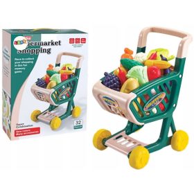  Carrello per bambini, set di frutta e verdura, verde