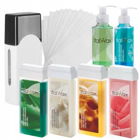    Set depilazione ItalWax 4x cera in rotolo + strisce RISCALDATORE cera