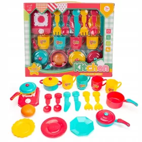    SET DA CUCINA PER BAMBINI Utensili, tazze, posate, padelle, 22 pz.