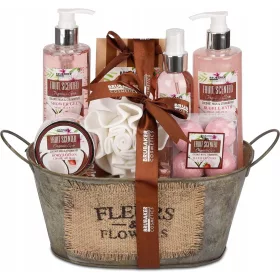    CESTINO REGALO SPA GRANDE SET REGALO PER DONNA 11 PEZZI VINTAGE