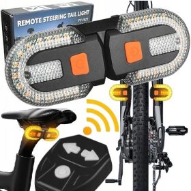    INDICATORI DI DIREZIONE BICICLETTA LAMPADA BICICLETTA SEGNALE POSTERIORE SEGNALE USB TELECOMANDO