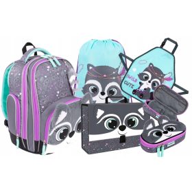    BABMIBO RACOON ZAINO SCUOLA LEGGERO PELUCHE RACCOON PREMIUM + 4 altri prodotti