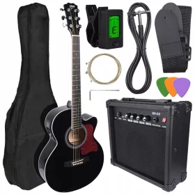    V-TONE EAG SET BK chitarra elettroacustica + set amplificatore per chitarra