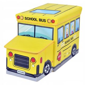  Contenitore giallo per giocattoli autobus