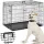  Gabbia in acciaio verniciato a polvere Pethaus cane grande 71 x 107 x 77 cm