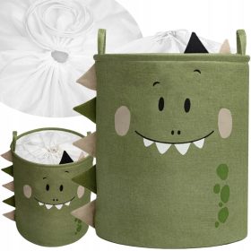    CESTO PER GIOCATTOLI CHIUSO, CONTENITORE DINO PREMIUM XXL GRANDE 63 L