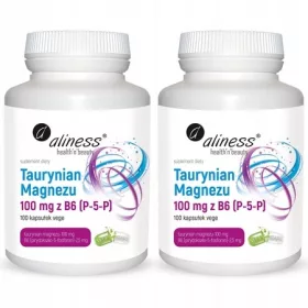   Taurinato di Magnesio 100 mg con Vitamina B6 P-5-P - 100 Capsule Vegetali Aliness