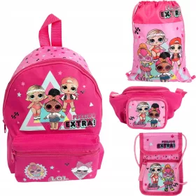    Zaino asilo monoscomparto LOL Surprise Undercover per bambina Sfumature di rosa, multicolore