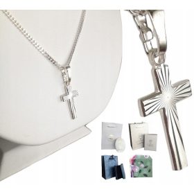    Set croce catena d'armatura in argento 925 (per REGALO / COMUNIONE)