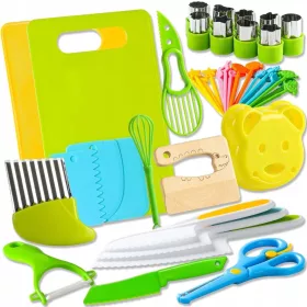    SET COLTELLI SICURI ACCESSORI CUCINA PER BAMBINI 45 ELEMENTI.