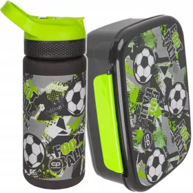    BOTTIGLIA D'ACQUA COOLPACK 420 ml LET'S GOL + Borsa portapranzo CoolPack 765 ml
