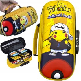    Astuccio espandibile, capiente, Pikachu, Pokemon, stampa 3D effetto Pasqua
