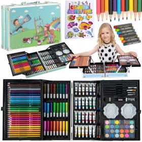    SET PITTURA ARTISTICA PER BAMBINI, VALIGIA 145 pz, IN OMAGGIO