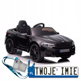    AUTO BMW M5 A BATTERIA, ECO PELLE VERNICIATA, RUOTE EVA, INGRESSO USB MP3