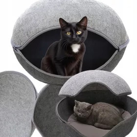    Letto PREMIUM per gatti, cuscino per box rotondo, letto APRIBILE