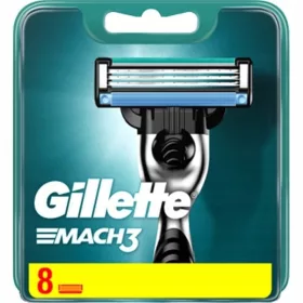    8x CARTUCCE LAME ORIGINALI PER LAME DA RASATURA GILLETTE MACH3 MACH 3