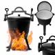  Caldaia da caccia in ghisa Pentola smaltata da 5 litri per barbecue da campeggio antiaderente
