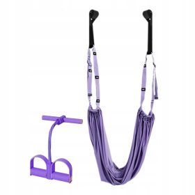    Aerial Yoga Stretching Palestra Inversione Esercizio Fitness Yoga Viola Set B
