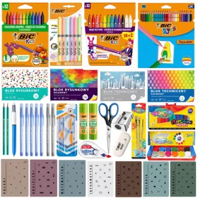    COMPLETO SCUOLA XXL PER GRADI 4-6, BIC, 88 ELEMENTI. incluso un SET DI NOTE