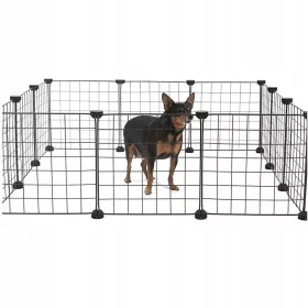    PENNA IN METALLO NERO PENNA PER CANE GATTO CUCCIOLO CONIGLIO 108 x 108 cm