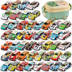    40 pezzi Macchinine motorizzate Macchinine in metallo per bambini con valigia