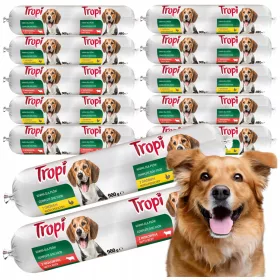    BARRETTA ALIMENTO UMIDO SALSICCIA CARNE PER CANE MIX DI GUSTI MANZO POLLAME 10x900G