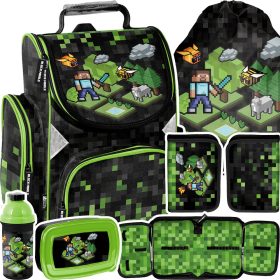    BORSA SCUOLA Zaino PASO MINECRAFT classe 1-3 + 4 altri prodotti