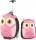  2 set di valigie per bambini con zaino, valigia da viaggio per bambini, gufo
