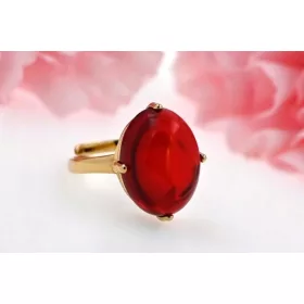 Anello AMBRA BALTICA, ARGENTO 925 PLACCATO ORO