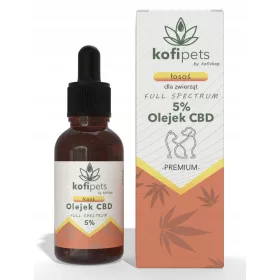    OLIO DI CANAPA CBD 5% | SPETTRO COMPLETO | PER GLI ANIMALI| SALMONE | PER CANE GATTO