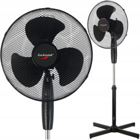    VENTILATORE DA TERRA VENTILATORE DA TERRA NERO POTENTE SILENZIOSO GRANDE 3 MODALITÀ 40 cm