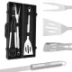  SET GRIGLIA ACCESSORI GRIGLIA INVOLUCRO IN ACCIAIO INOX VALIGETTA 3 pz.