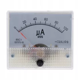   Misuratore di corrente analogico con pannello in plastica 85C uA 0-100uA